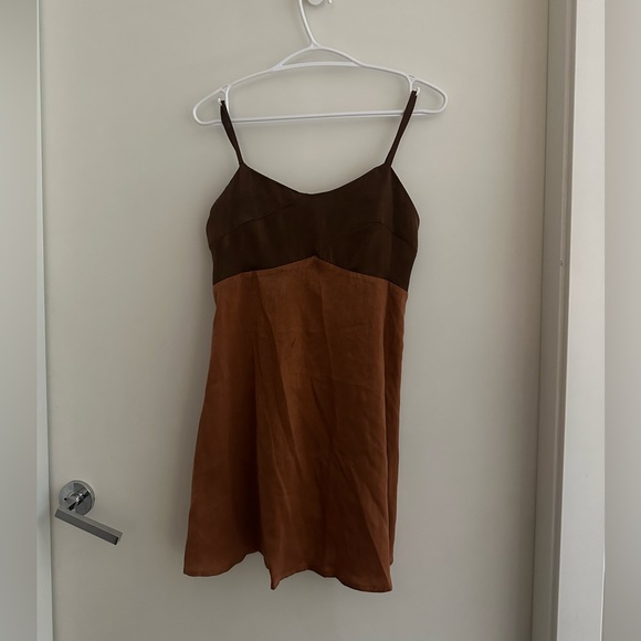 Brown satin dress from Francesca’s - Picture 2 of 2